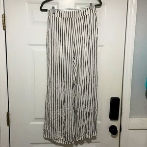 Loose, flowy black & white striped pants